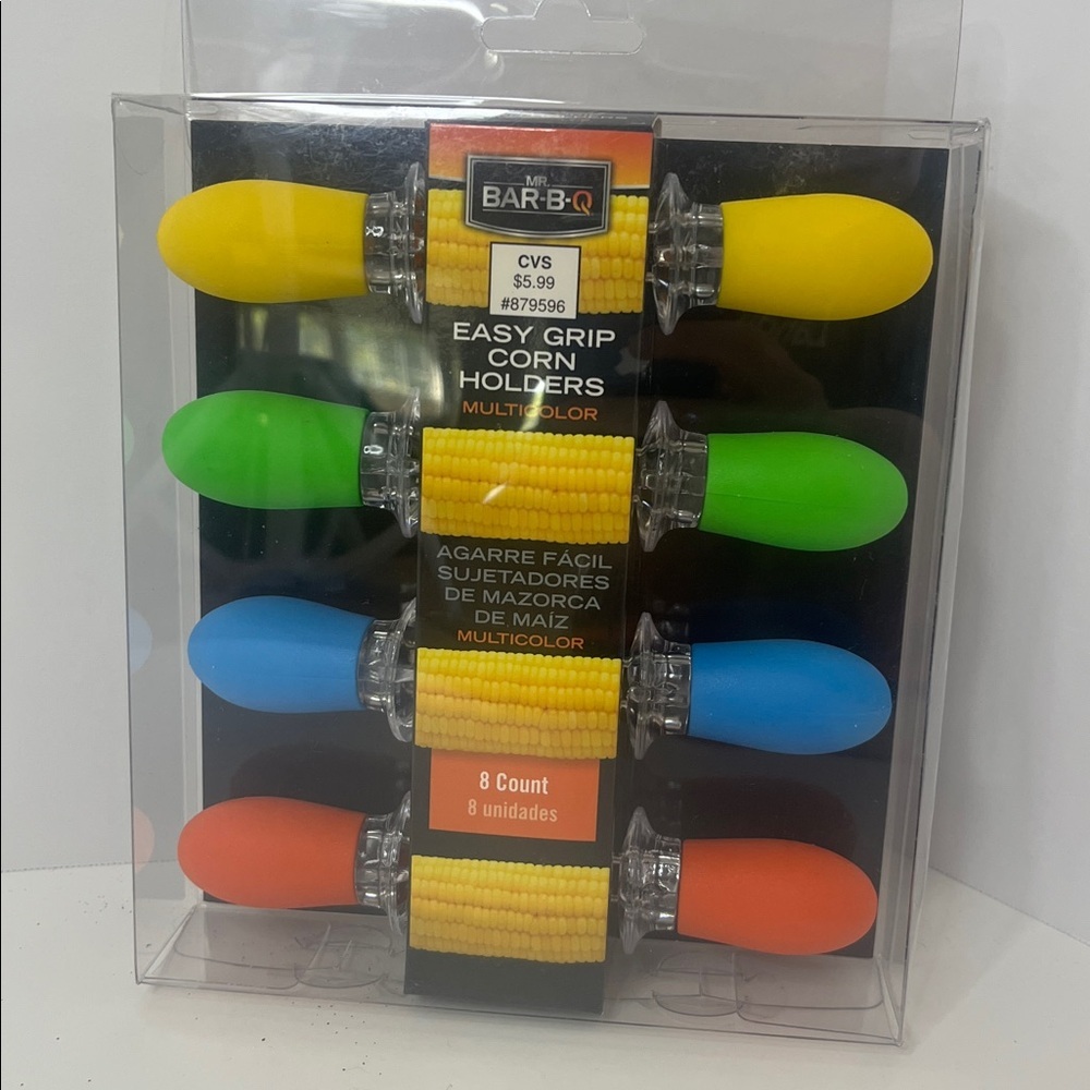BBQ Grilling Set with Skewers, Corn Cob Holders and Meat Thermometer - Picture 5 of 5